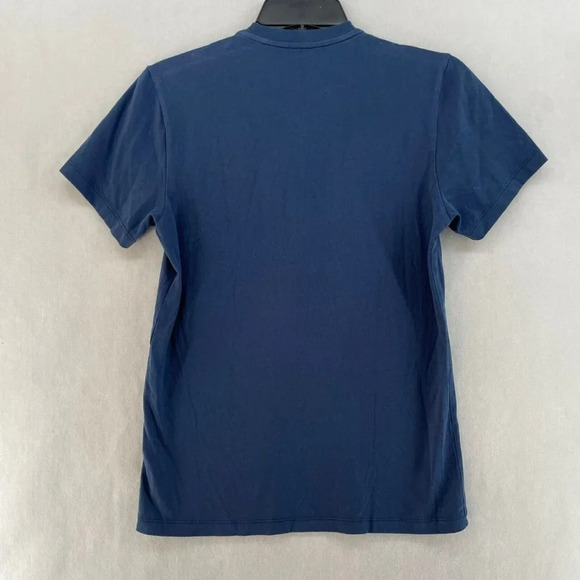 Intimissimi T-Shirt Men's Sz S Blue Plain 3-Button Crew Neck Regular Fit - Picture 2 of 10